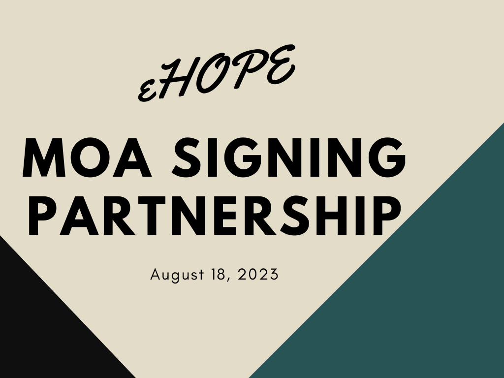 eHOPE Partnership MOA Signing